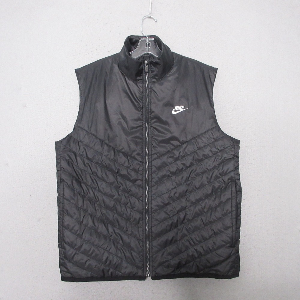 Nike Vest Men Medium Therma-Fit Windrunner Black Puffer Quilted Lightweight